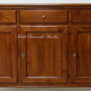 Classic Venetian style solid walnut sideboard with saber legs